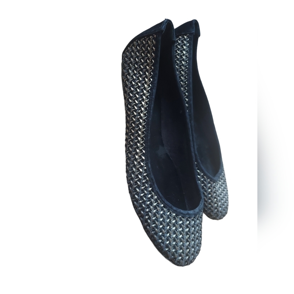 10 Schutz black and gold flats‎